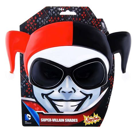 Sunstaches DC Comics Harley Quinn Sunglasses, Party Favors, 